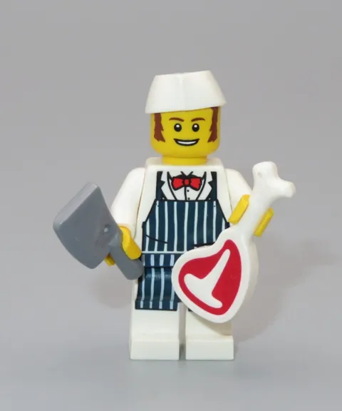 LEGO Butcher knife steak minifigure Collectible Series CMF 6 complete