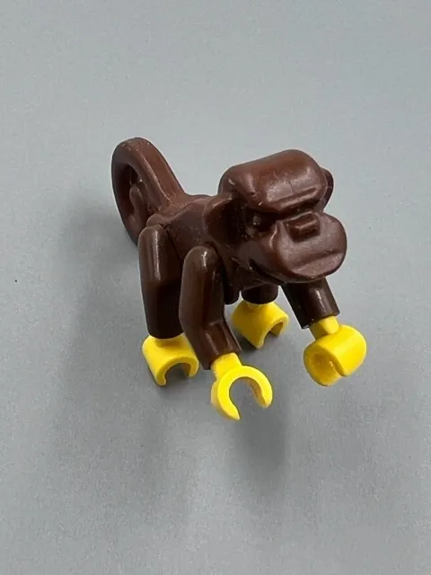Lego Reddish Brown Monkey with Yellow Hands and Feet Animal Minifigure 2550c01