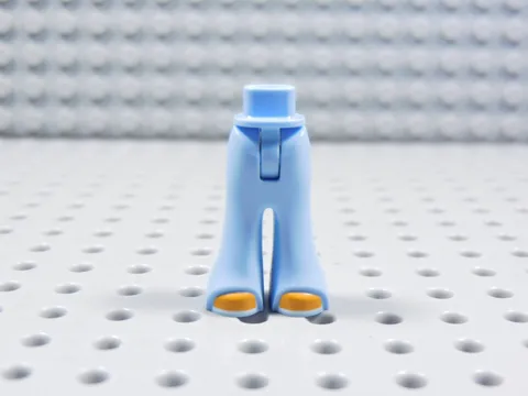LEGO Friends Bright Light Blue Pants Legs Yellow Shoes Minifig BG