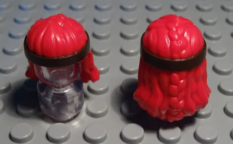 Lego Figure Accessories Hair Red for Woman