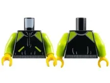 LEGO® Part 973pb2347c01 - Torso Jacket with Lime Shoulders