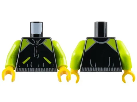 LEGO® Part 973pb2347c01 - Torso Jacket with Lime Shoulders