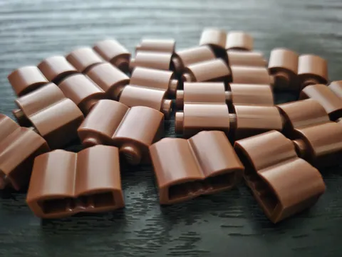 💥new💥 LEGO 40 Count Redish Brown 1x2 Log Profile Brick