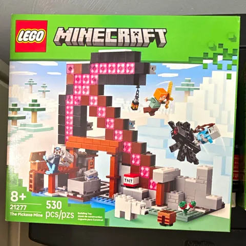 LEGO Minecraft The Pickaxe Mine 21277 530pcs Age 8+ Complete Set Plastic Box