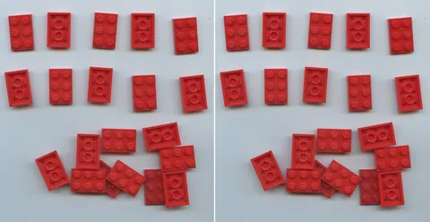 LEGO x 40 Red Plate 2 x 3 3021