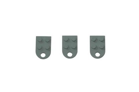 3 Lego® TRAIN Railway 9V RC Magnet Attached 2x2 STANDARD GREY