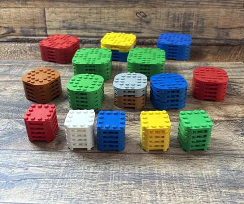 Lego Super Mario Base Plates 3 Sizes Total 75 Pcs. Multi Color (#2)