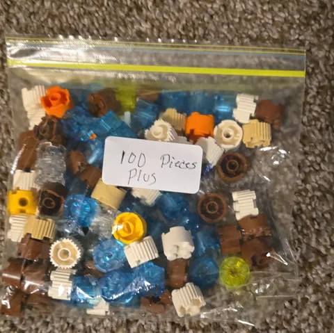 LEGO Bulk Lot Mixed Multicolor Plastic Bricks & Pieces in Polybag, 100+ Pieces