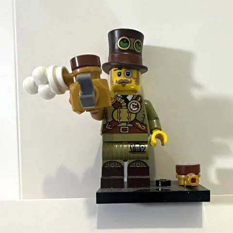 LEGO Minifigures Steampunk Explorer Minifigure w/ Top Hat, Mug, Base