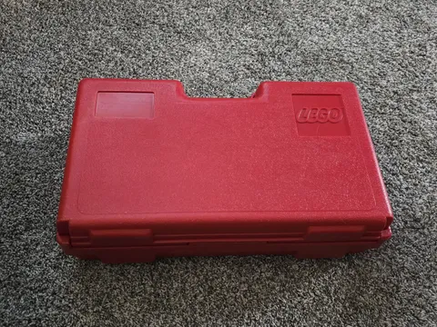 Vintage Lego 80’s Red Storage Carry Case Container Approximately 17”x 10”