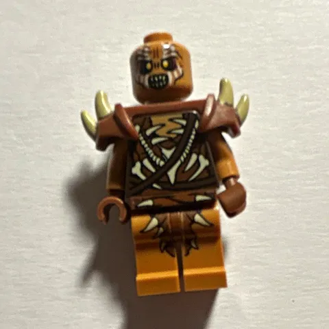 LEGO Minifigure Brown/Tan Warrior Monster Figure w/ Horned Spiked Shoulder Armor
