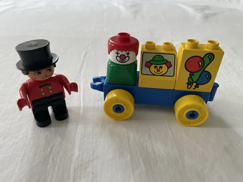 Lego Duplo Figure  Ringmaster black hat Clown Circus Train