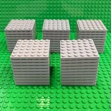 Lego Plates 6X6 (3958) : Light Bluish Gray :   ** Bulk Discount Lot of 50 **