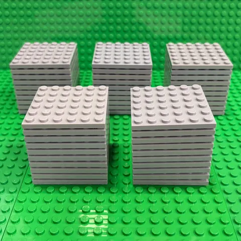 Lego Plates 6X6 (3958) : Light Bluish Gray :   ** Bulk Discount Lot of 50 **