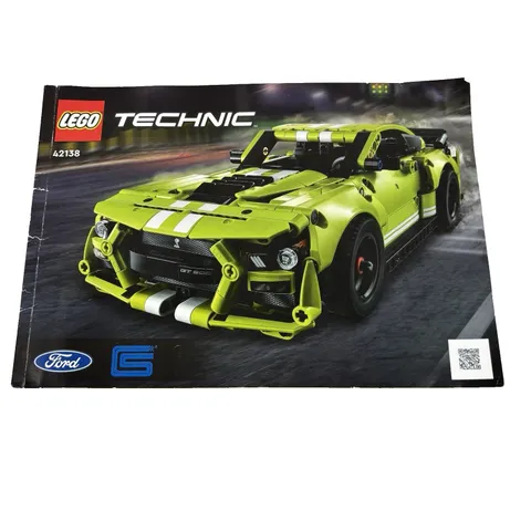 LEGO TECHNIC 42138 Instruction Manual Only Ford Mustang Shelby GT500