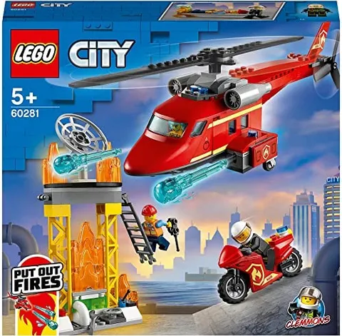 LEGO City Fire Rescue Helicopter 60281 Toy Block Bricks 212pcs