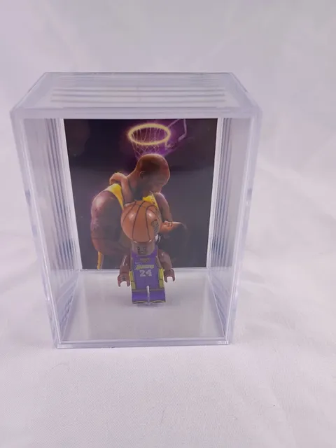 Kobe Bryant Lego Minifigure Lakers 24 In Case With Pic Of Kobe & Gianna 