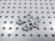 LEGO Lot of 6 Light Bluish Gray Round 1x1 Plates w/ Pin BC
