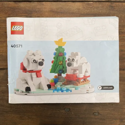 LEGO Wintertime Polar Bears 40571 Christmas Décor Kit Instruction  Book Only 