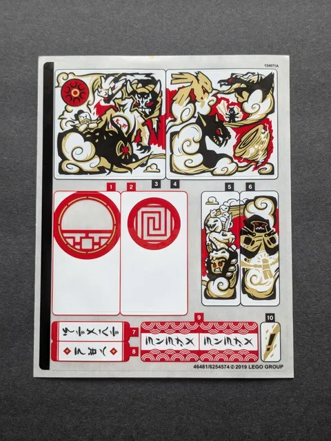 Lego Ninjago 70670 Monastery of Spinjitzu Sticker Sheet NEW Genuine NO BRICKS