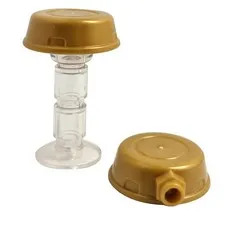 LEGO 2x Pearl Gold Minifigure Pot Helmet Pan Hat with Side Stud Genuine