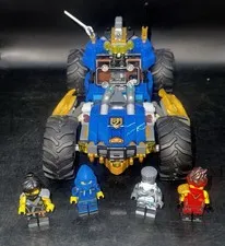 LEGO NINJAGO Jay’s Transforming Car 71856 + Custom Fortnite Minifigures Kai Zane