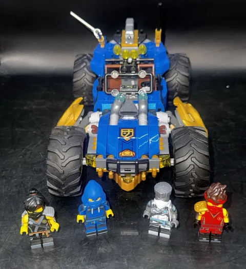 LEGO NINJAGO Jay’s Transforming Car 71856 + Custom Fortnite Minifigures Kai Zane