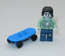LEGO Zombie skater skateboarder collectible book exclusive Halloween