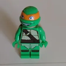 LEGO TMNT Teenage Mutant Ninja Turtles Michaelangelo Grin Minifig