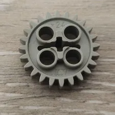 Lego z24 3648 24505 Old Light Gray Technic Gear 24 Tooth With 1 Axle Hole Part