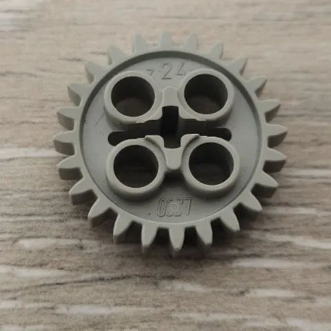 Lego z24 3648 24505 Old Light Gray Technic Gear 24 Tooth With 1 Axle Hole Part