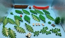 LEGO Pirates Parts Enchanted Island 6292 Plants Bush Parrot Flag Boats Lot 34 Pc