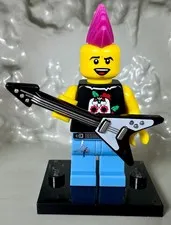 LEGO 8804 CMF Series 4 Punk Rocker Minifigure col04-4 Complete w Accessories 