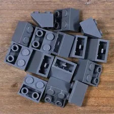LEGO Dark Bluish Gray Brick Slope Inverted 45 2x2 Part No. 3660 Qty 20