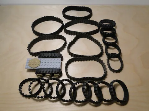 Lego Technic Black Tank Rubber Track Treads Lot