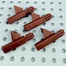 LEGO Lot of 4 Reddish Brown Arrow Quiver - Minifigure Accessory - Castle Archer