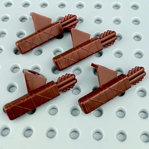 LEGO Lot of 4 Reddish Brown Arrow Quiver - Minifigure Accessory - Castle Archer