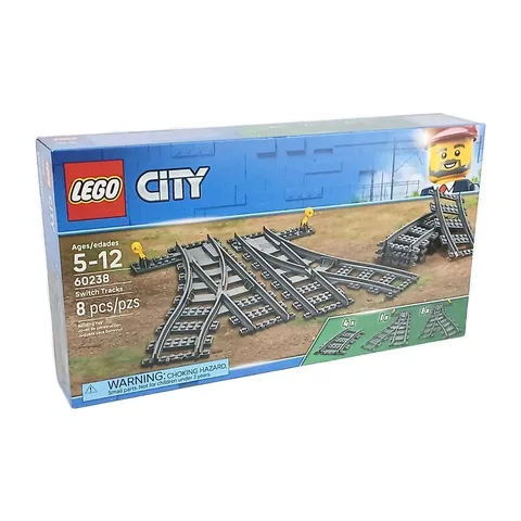 LEGO®  CITY Rail Road Switch Tracks 8 piece Building Set 60238