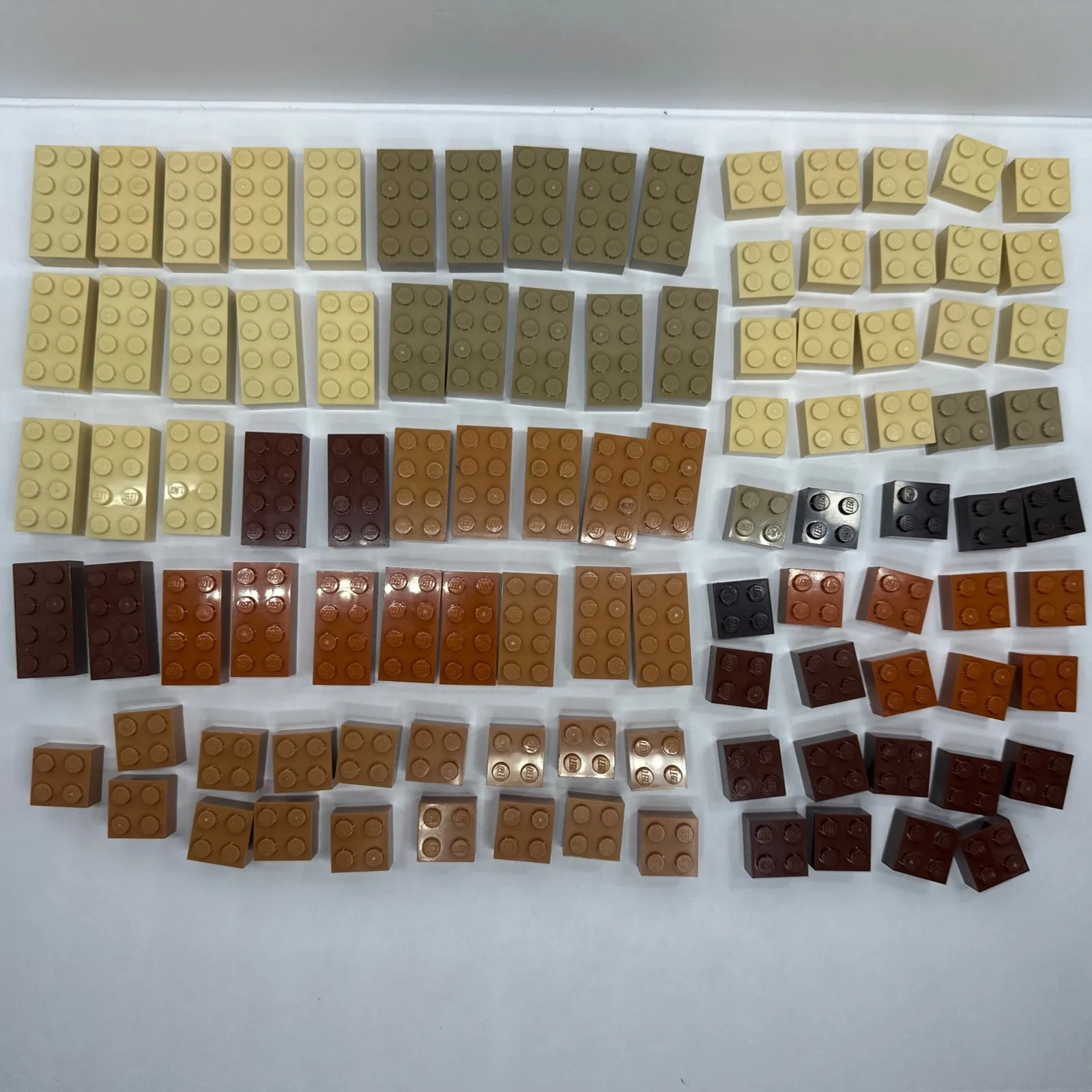 Lego Bricks Building Blocks 2x2 & 2x4 Stud Parts Lot Of 100 Assortment Of Colors