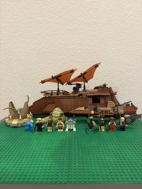 LEGO Star Wars Desert Skiff 9494 and Jabba's Sail Barge 75020 Complete and Used