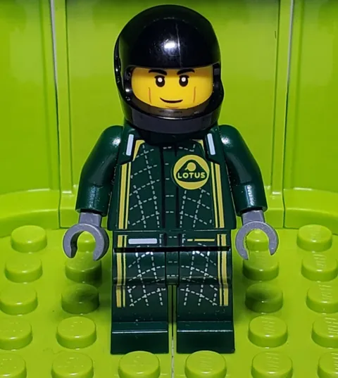LEGO Minifigure Speed Champions Lotus Evija Racing Driver SC096 No Shield
