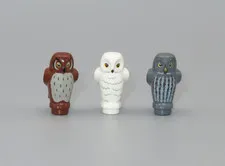 LEGO Harry Potter lot 3 Owsl white brown gray air Animal minifigure