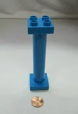Lego Duplo MEDIUM BLUE COLUMN POST 2x2 5" Tall BRICK Block Piece Replacement #3