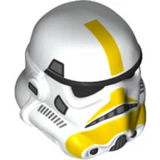 LEGO White Minifigure, Headgear Helmet SW Stormtrooper with Molded Black Forehea