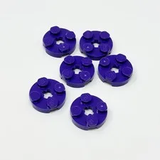 4032 LEGO Parts Plate Round 2x2 w/ X Axle Hole DARK PURPLE (6)