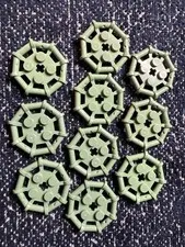 LEGO 30033 Sand Green Plate, Modified 2 x 2 with Bar Frame Octagonal 10 Pieces