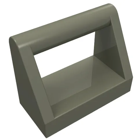 LEGO Part 2432 - Dark Gray Tile Special 1 x 2 with Handle