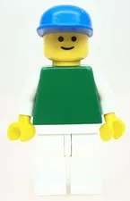 LEGO® - Minifigure Torso Green Arm White Cap Blue Set 2187 Racer - pln159