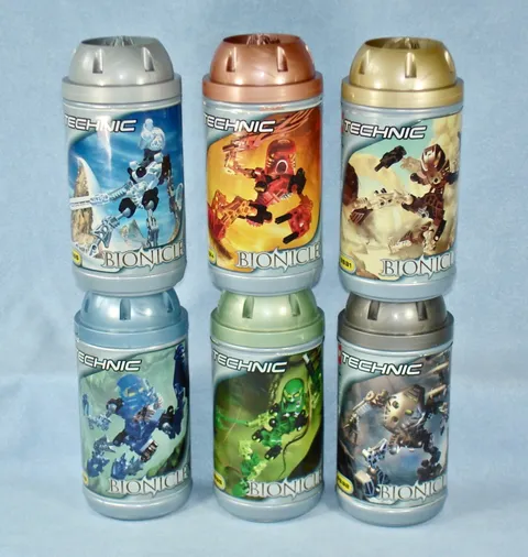 2001 Lego Bionicle ORIGINAL TOA MATA  (8531 - 8536) Complete Set in Canisters 