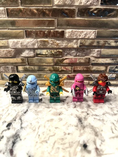  Ninjago Lloyd Zx Pink Zane Stone Kai Custom Lego Minifigure Lot of 5!🔥